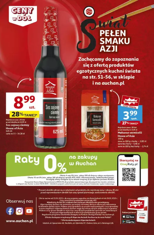 Auchan - gazetka promocyjna Gazetka CENY W DÓŁ Hipermarket Auchan od czwartku 23.01 do środy 29.01 - strona 64