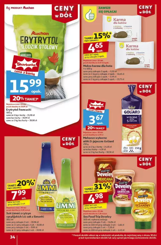 Auchan - gazetka promocyjna Gazetka CENY W DÓŁ Hipermarket Auchan od czwartku 23.01 do środy 29.01 - strona 36