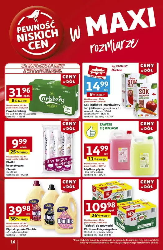 Auchan - gazetka promocyjna Gazetka CENY W DÓŁ Hipermarket Auchan od czwartku 23.01 do środy 29.01 - strona 18