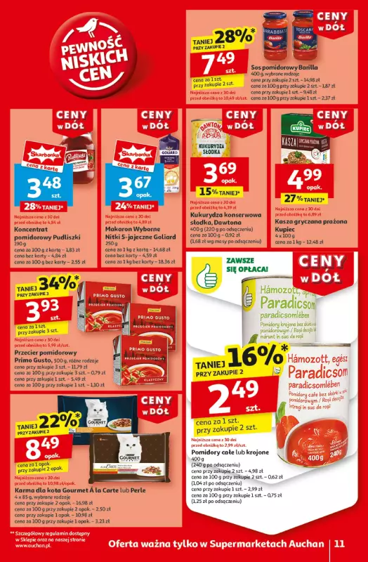 Auchan - gazetka promocyjna Gazetka CENY W DÓŁ Supermarket Auchan od czwartku 23.01 do środy 29.01 - strona 13