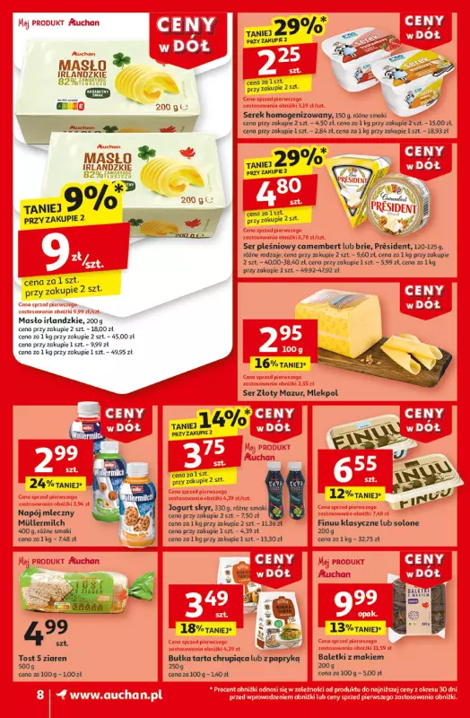 Auchan - gazetka promocyjna Gazetka CENY W DÓŁ Supermarket Auchan od czwartku 23.01 do środy 29.01 - strona 10