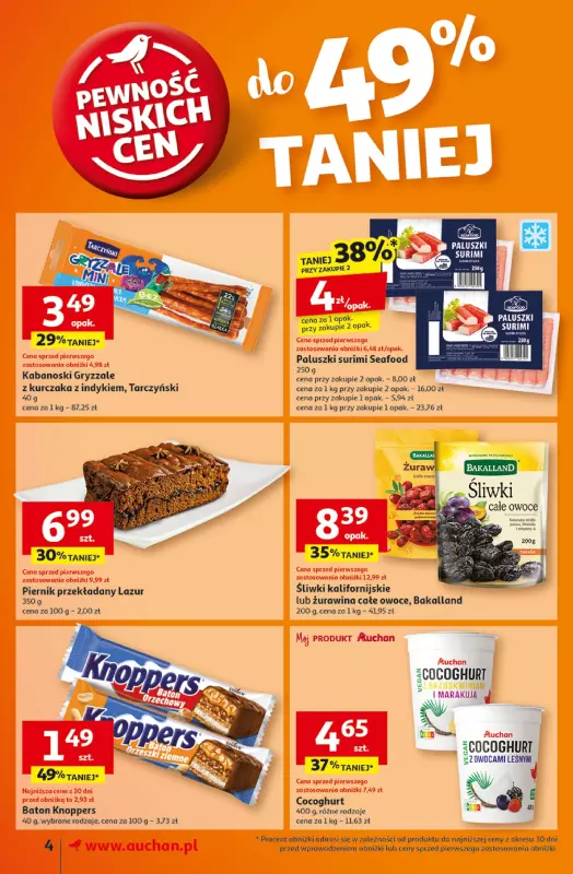 Auchan - gazetka promocyjna Gazetka Pewność Niskich Cen Supermarket Auchan  do środy 05.02 - strona 4