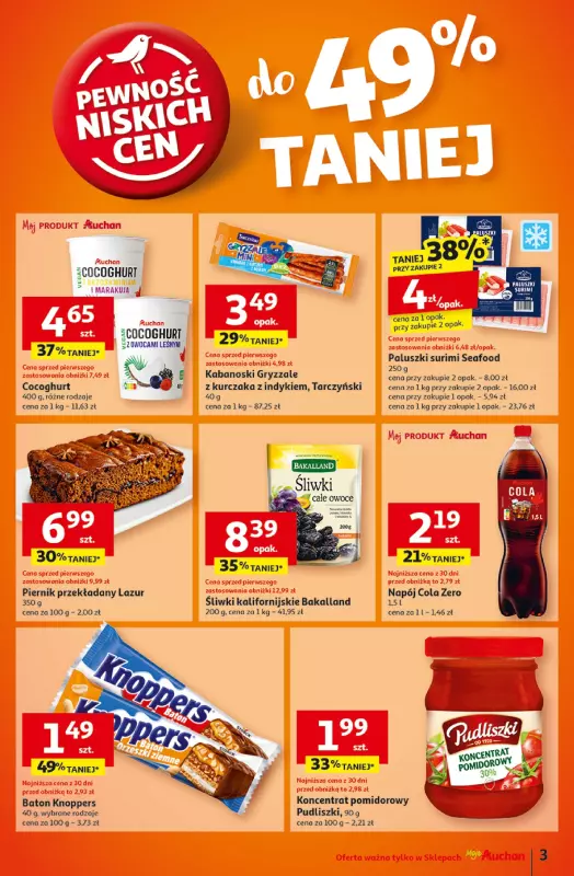 Auchan - gazetka promocyjna Gazetka Pewność Niskich Cen Moje Auchan  do środy 05.02 - strona 3