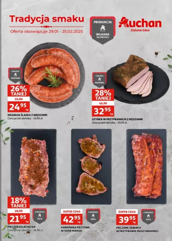 Auchan - gazetka promocyjna Gazetka Zielona Góra I Tradycja smaku od środy 29.01 do wtorku 25.02