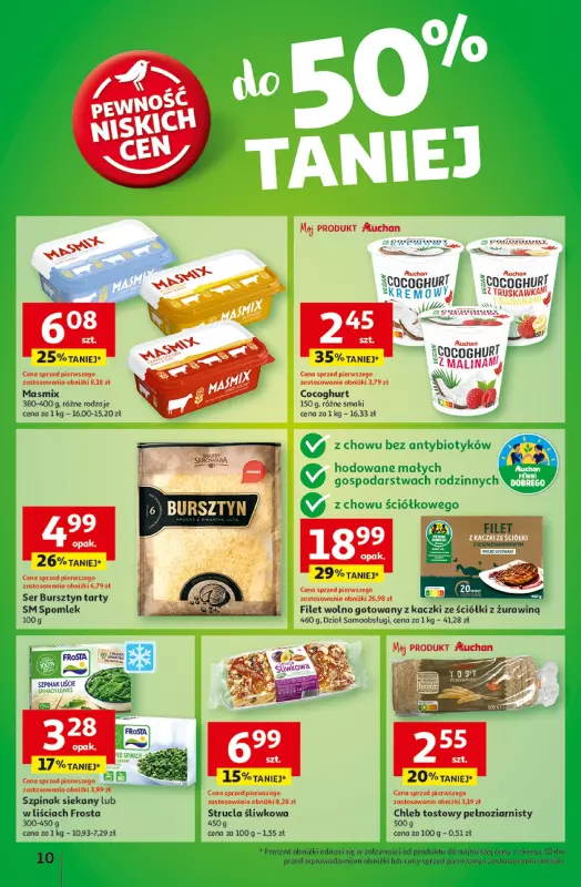 Auchan - gazetka promocyjna Gazetka z MAŁĄ CENKĄ dźwigniesz więcej! Hipermarket Auchan  do środy 12.02 - strona 10