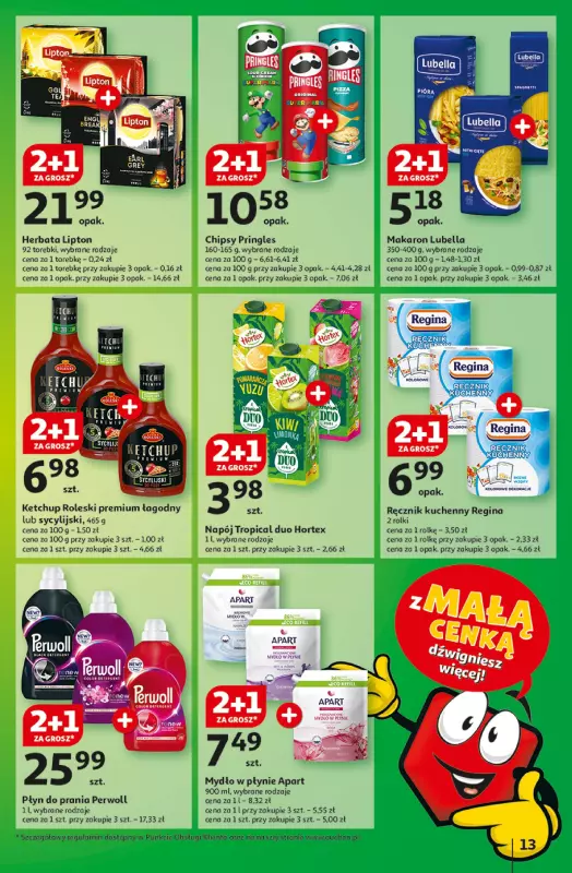 Auchan - gazetka promocyjna Gazetka z MAŁĄ CENKĄ dźwigniesz więcej! Hipermarket Auchan  do środy 12.02 - strona 13