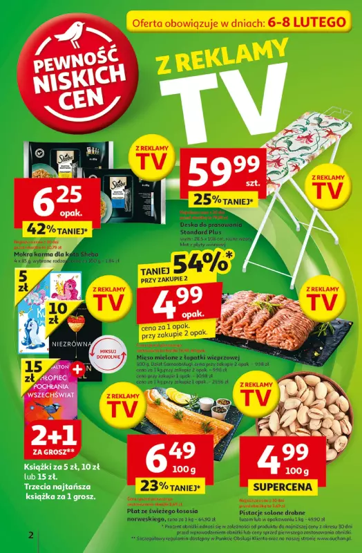 Auchan - gazetka promocyjna Gazetka z MAŁĄ CENKĄ dźwigniesz więcej! Hipermarket Auchan  do środy 12.02 - strona 2