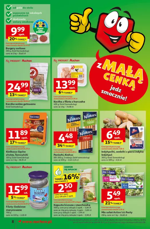 Auchan - gazetka promocyjna Gazetka z MAŁĄ CENKĄ dźwigniesz więcej! Supermarket Auchan  do środy 12.02 - strona 10