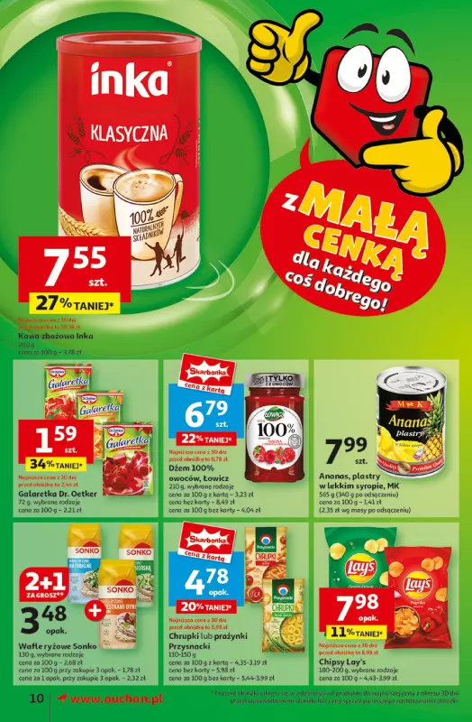 Auchan - gazetka promocyjna Gazetka z MAŁĄ CENKĄ dźwigniesz więcej! Supermarket Auchan  do środy 12.02 - strona 12