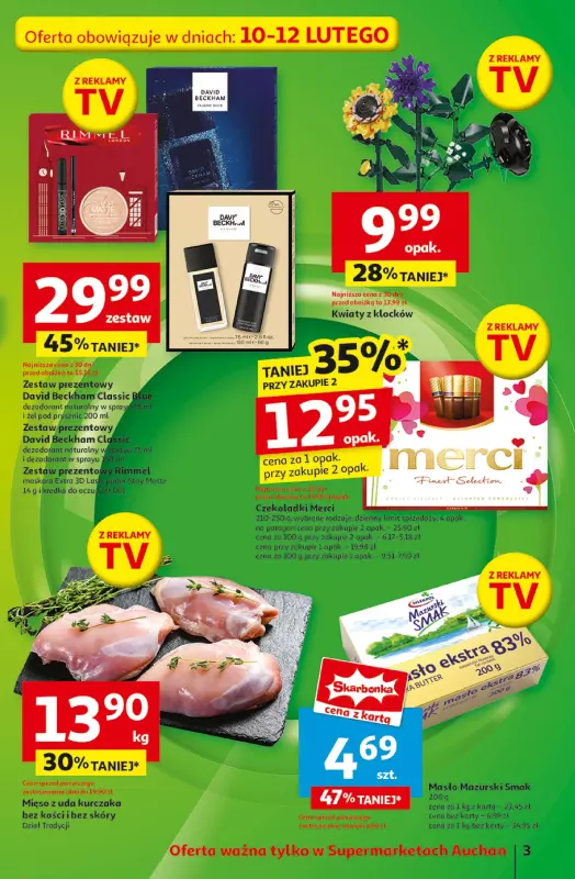 Auchan - gazetka promocyjna Gazetka z MAŁĄ CENKĄ dźwigniesz więcej! Supermarket Auchan  do środy 12.02 - strona 3