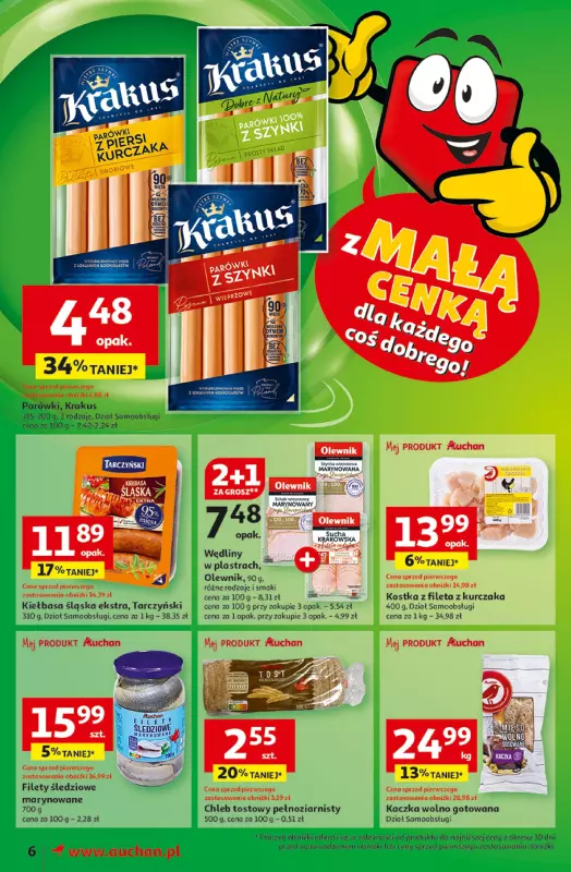 Auchan - gazetka promocyjna Gazetka z MAŁĄ CENKĄ dźwigniesz więcej! Moje Auchan  do środy 12.02 - strona 8