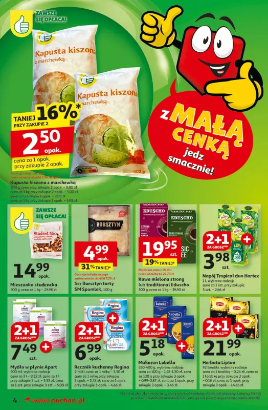 Auchan - gazetka promocyjna Gazetka z MAŁĄ CENKĄ dźwigniesz więcej! Moje Auchan  do środy 12.02 - strona 6