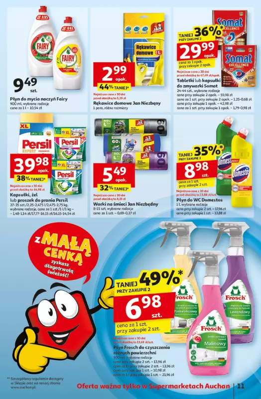 Auchan - gazetka promocyjna Z MAŁĄ CENKĄ dźwigniesz więcej! Supermarket  do środy 19.02 - strona 13