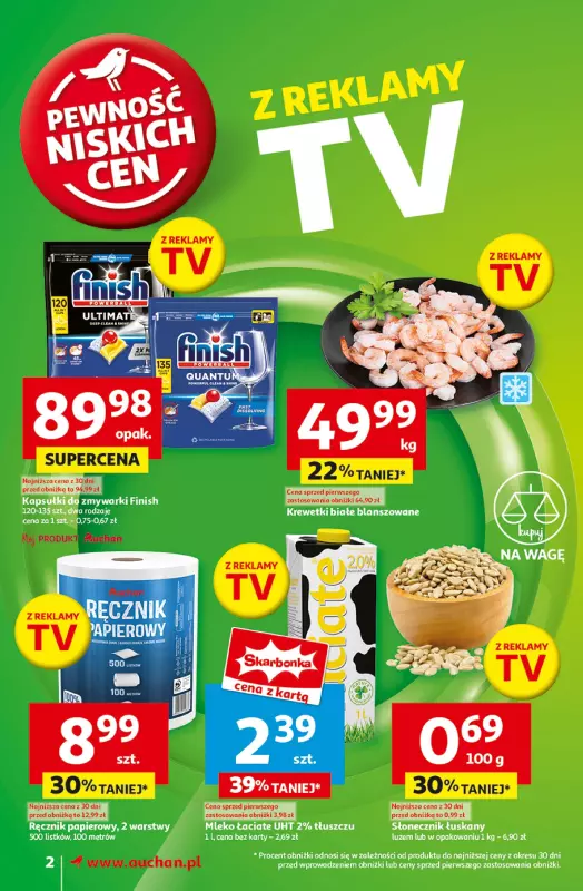 Auchan - gazetka promocyjna Z MAŁĄ CENKĄ dźwigniesz więcej! Supermarket  do środy 19.02 - strona 2