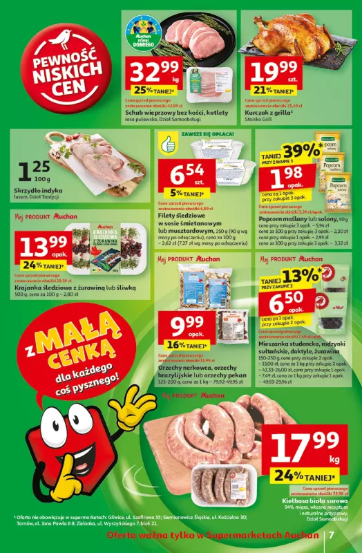 Auchan - gazetka promocyjna Z MAŁĄ CENKĄ dźwigniesz więcej! Supermarket  od czwartku 13.02 do środy 19.02 - strona 9