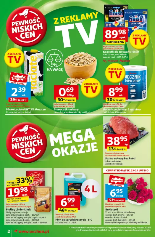 Auchan - gazetka promocyjna Z MAŁĄ CENKĄ dźwigniesz więcej! Moje Auchan  do środy 19.02 - strona 2