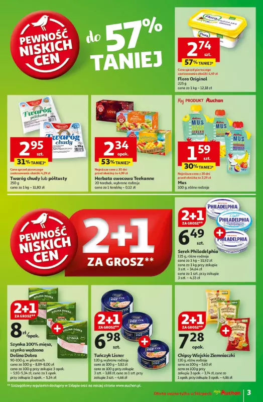 Auchan - gazetka promocyjna Z MAŁĄ CENKĄ dźwigniesz więcej! Moje Auchan  do środy 19.02 - strona 3