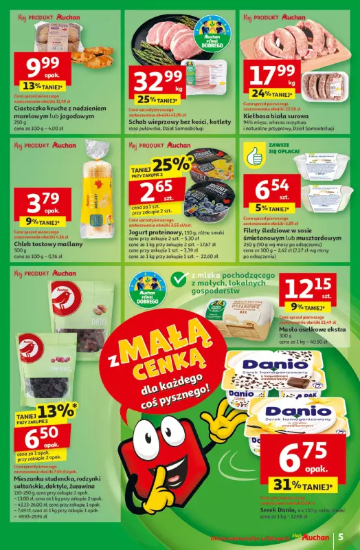 Auchan - gazetka promocyjna Z MAŁĄ CENKĄ dźwigniesz więcej! Moje Auchan od czwartku 13.02 do środy 19.02 - strona 5