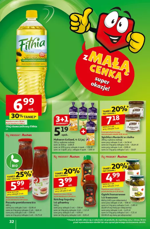 Auchan - gazetka promocyjna Z MAŁĄ CENKĄ dźwigniesz więcej! Hipermarket  do środy 19.02 - strona 34