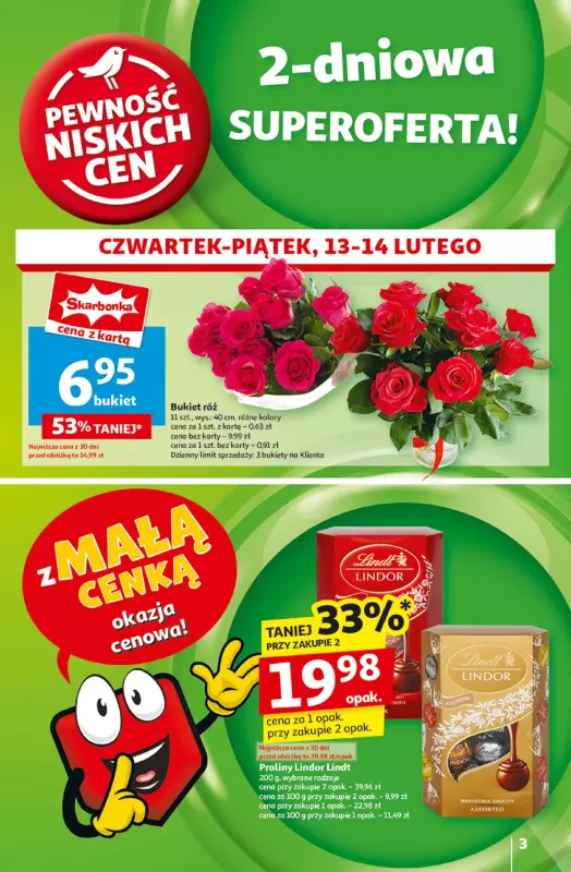 Auchan - gazetka promocyjna Z MAŁĄ CENKĄ dźwigniesz więcej! Hipermarket od czwartku 13.02 do środy 19.02 - strona 3