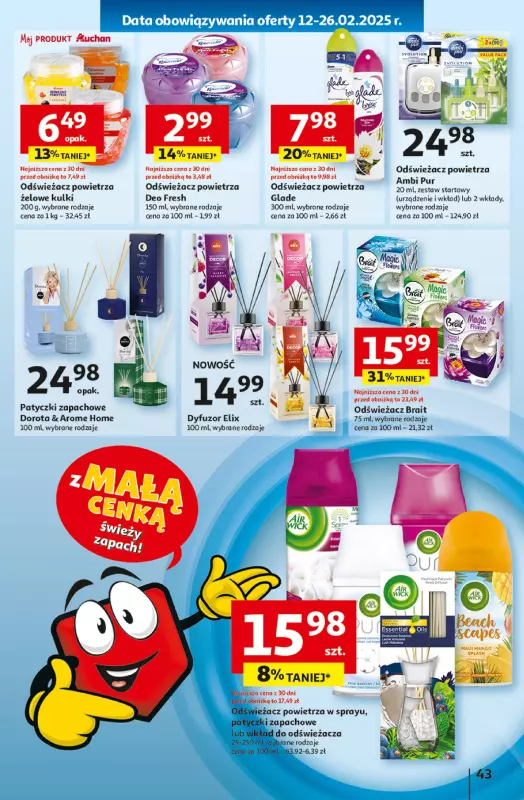 Auchan - gazetka promocyjna Z MAŁĄ CENKĄ dźwigniesz więcej! Hipermarket  do środy 19.02 - strona 51