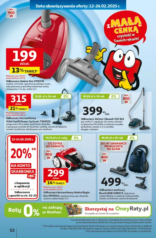 Auchan - gazetka promocyjna Z MAŁĄ CENKĄ dźwigniesz więcej! Hipermarket  do środy 19.02 - strona 60