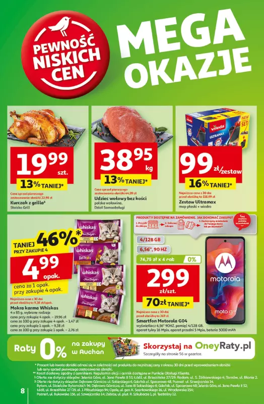 Auchan - gazetka promocyjna Z MAŁĄ CENKĄ dźwigniesz więcej! Hipermarket od czwartku 13.02 do środy 19.02 - strona 8