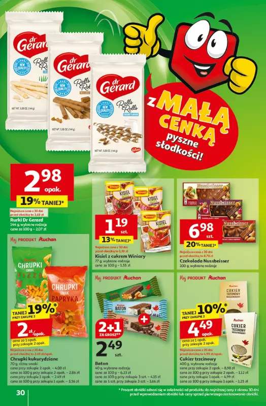 Auchan - gazetka promocyjna Z MAŁĄ CENKĄ dźwigniesz więcej! Hipermarket  do środy 19.02 - strona 32