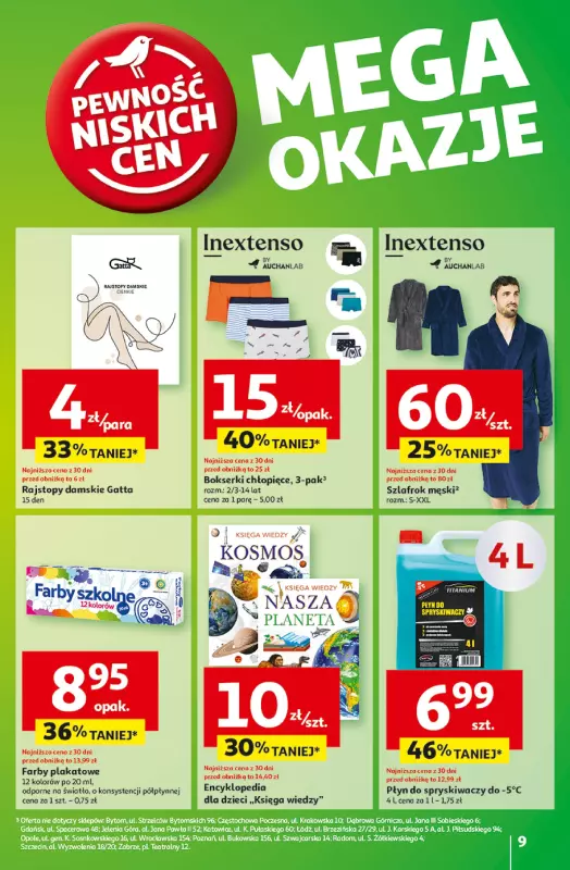 Auchan - gazetka promocyjna Z MAŁĄ CENKĄ dźwigniesz więcej! Hipermarket  do środy 19.02 - strona 9