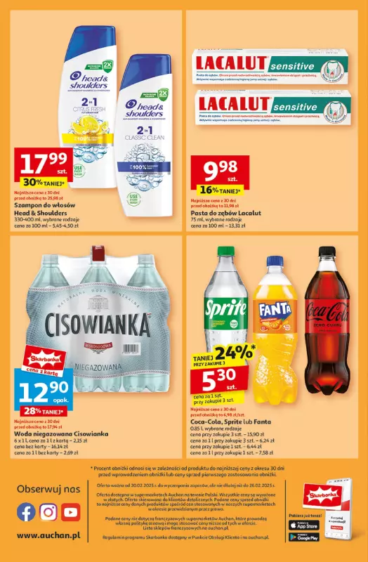 Auchan - gazetka promocyjna Gazetka Pewność Niskich Cen Supermarket  do środy 26.02 - strona 14