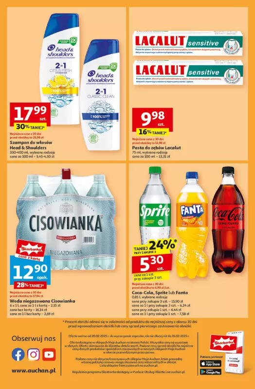 Auchan - gazetka promocyjna Gazetka Pewność Niskich Cen Moje Auchan  do środy 26.02 - strona 10