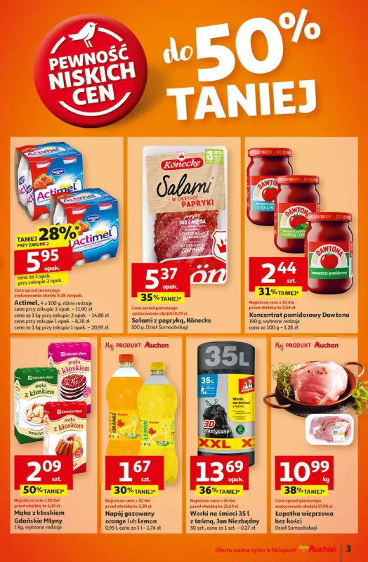 Auchan - gazetka promocyjna Gazetka Pewność Niskich Cen Moje Auchan  do środy 26.02 - strona 3