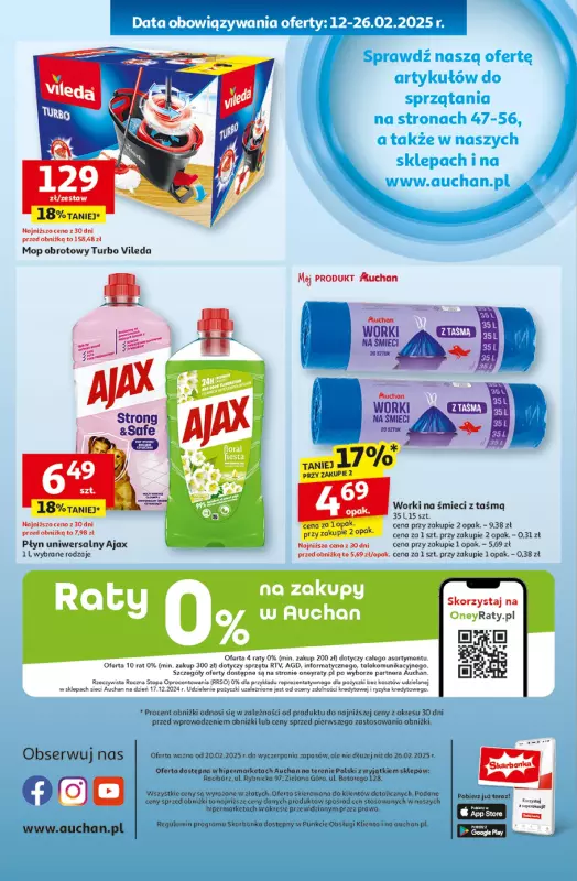 Auchan - gazetka promocyjna Gazetka Pewność Niskich Cen Hipermarket  do środy 26.02 - strona 64