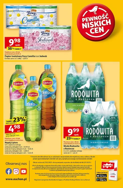 Auchan - gazetka promocyjna Gazetka Pewność Niskich Cen Supermarket Auchan  do środy 05.03 - strona 14