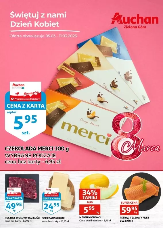 Auchan - gazetka promocyjna Gazetka Zielona Góra I Świętuj z nami Dzień Kobiet od środy 05.03 do wtorku 11.03