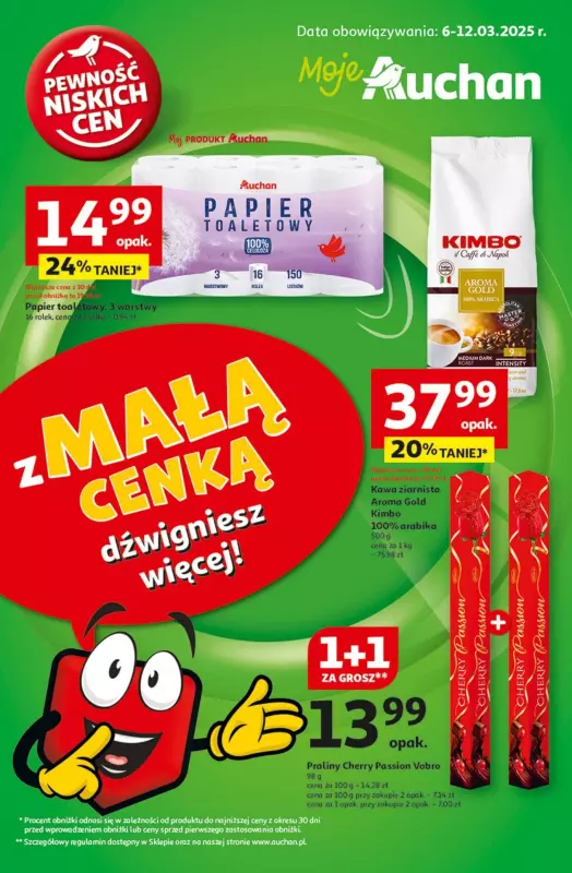 Auchan - gazetka promocyjna Gazetka Pewność Niskich Cen Moje Auchan od czwartku 06.03 do środy 12.03