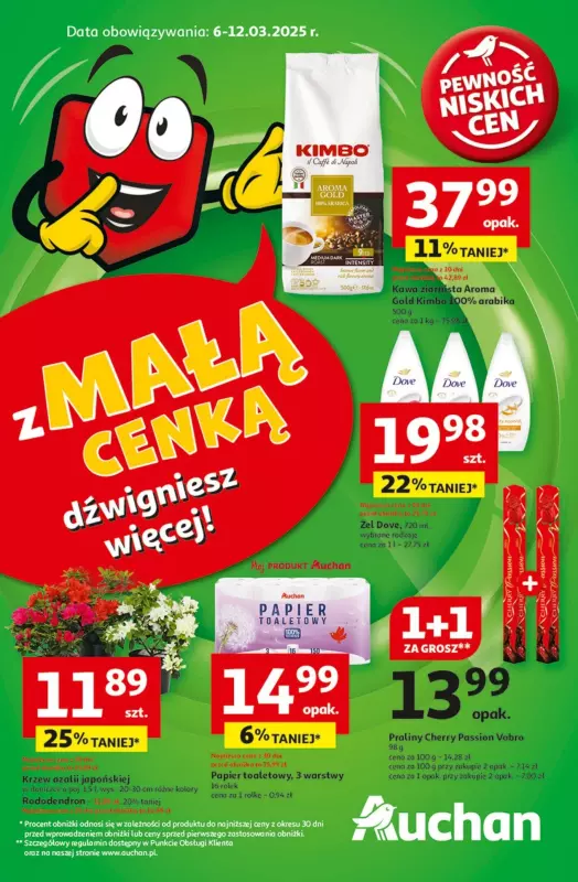 Auchan - gazetka promocyjna Gazetka Pewność Niskich Cen Hipermarket od czwartku 06.03 do środy 12.03