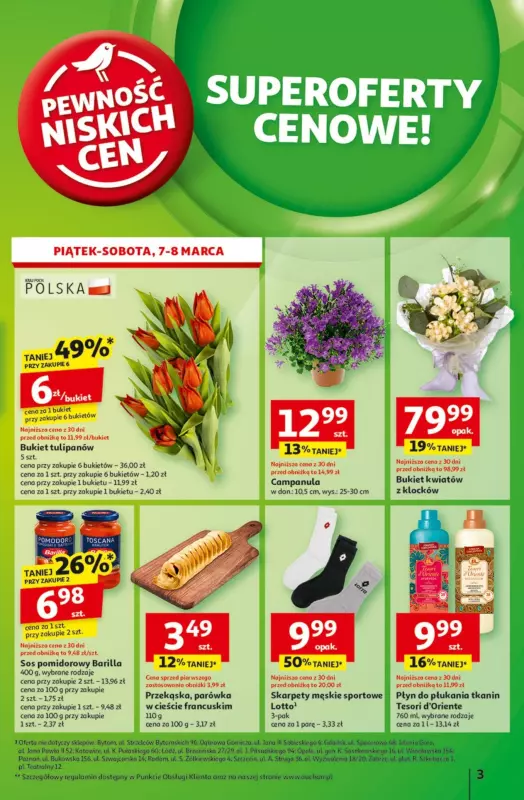 Auchan - gazetka promocyjna Gazetka Pewność Niskich Cen Hipermarket od czwartku 06.03 do środy 12.03 - strona 3