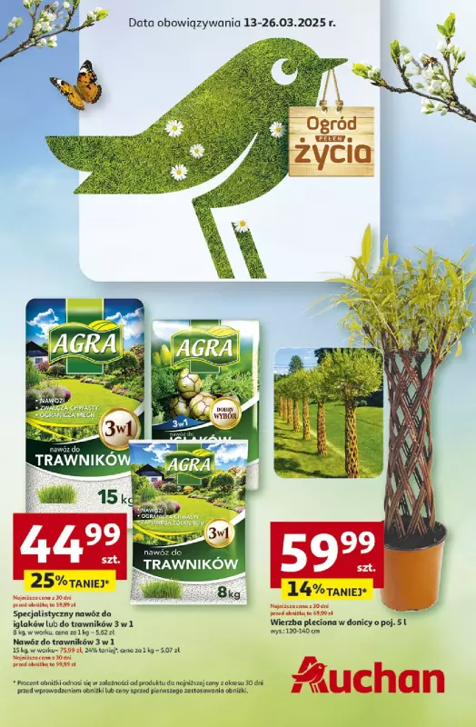 Auchan - gazetka promocyjna Gazetka Ogród pełen życia Hipermarket Auchan  do środy 26.03