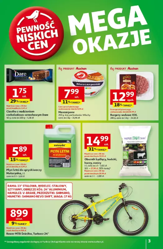 Auchan - gazetka promocyjna Gazetka Pewność Niskich Cen Hipermarket  do środy 19.03 - strona 3