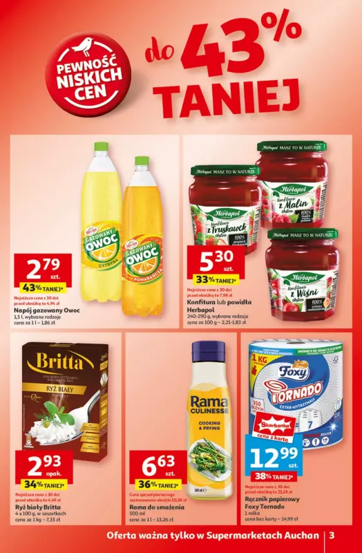 Auchan - gazetka promocyjna Pewność Niskich Cen Supermarket  do środy 26.03 - strona 5