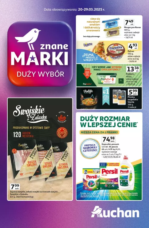 Auchan - gazetka promocyjna Znane Marki Lubiane Hipermarket  do soboty 29.03