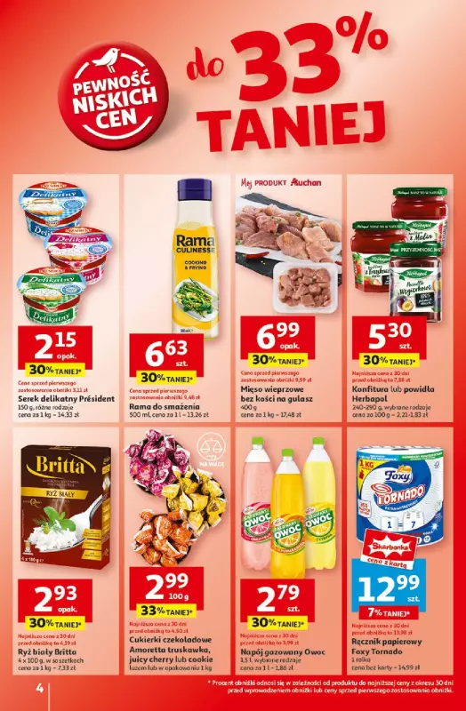 Auchan - gazetka promocyjna Pewność Niskich Cen Hipermarket  do środy 26.03 - strona 4