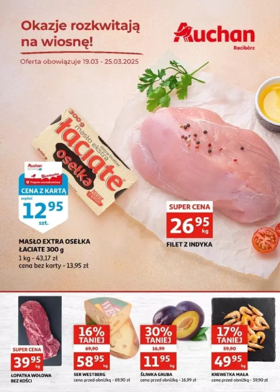 Auchan - gazetka promocyjna Gazetka Racibórz I Okazje rozkwitają na wiosnę! od środy 19.03 do wtorku 25.03