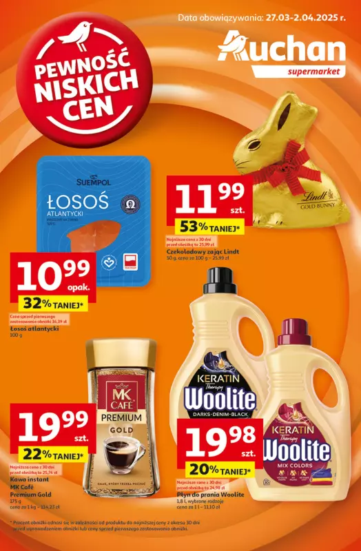 Auchan - gazetka promocyjna Pewność Niskich Cen Supermarket od czwartku 27.03 do środy 02.04