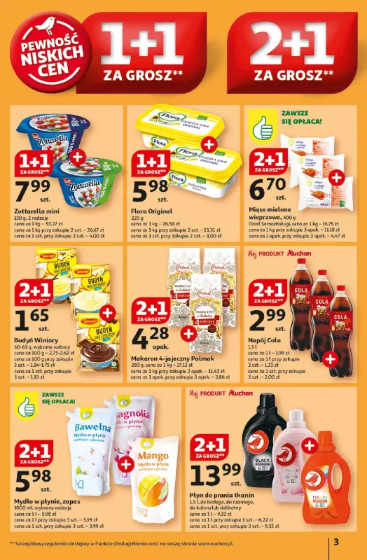 Auchan - gazetka promocyjna Pewność Niskich Cen Hipermarket od czwartku 27.03 do środy 02.04 - strona 3