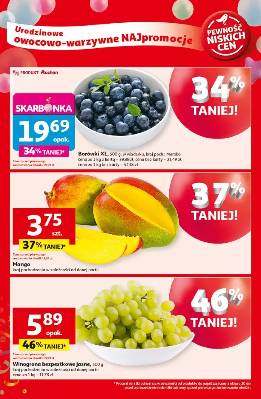 Auchan - gazetka promocyjna Te URODZINY są NAJ Supermarket od środy 30.04 do środy 07.05 - strona 4