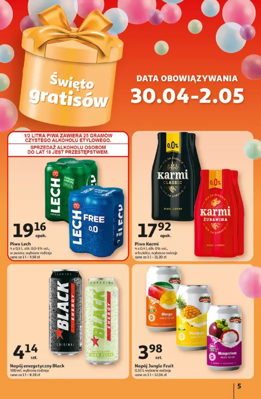 Auchan - gazetka promocyjna Te URODZINY są NAJ Hipermarket od środy 30.04 do środy 07.05 - strona 5