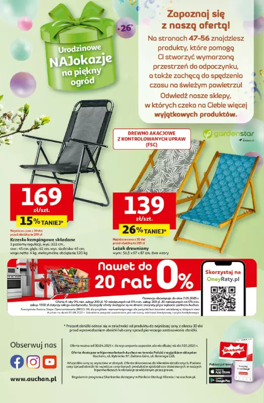 Auchan - gazetka promocyjna Te URODZINY są NAJ Hipermarket od środy 30.04 do środy 07.05 - strona 60
