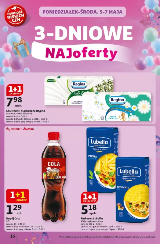Auchan - gazetka promocyjna Te URODZINY są NAJ Hipermarket  do środy 07.05 - strona 20